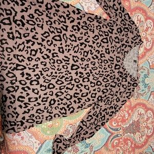 Tickled Teal Cheetah Print Boutique Top